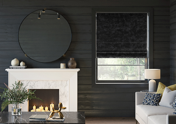 Cyrus Crushed Velvet, Twilight - Roman Blind - Image 3